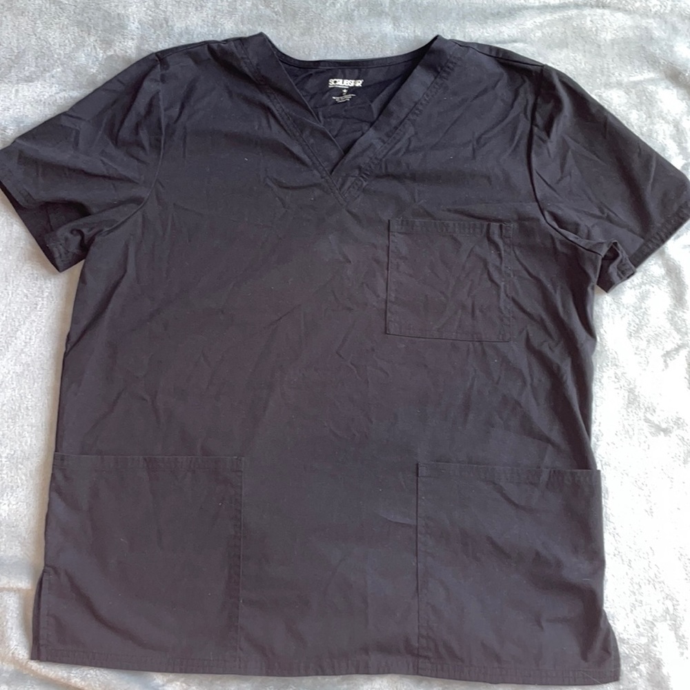 Black Scrubstar unisex scrub top